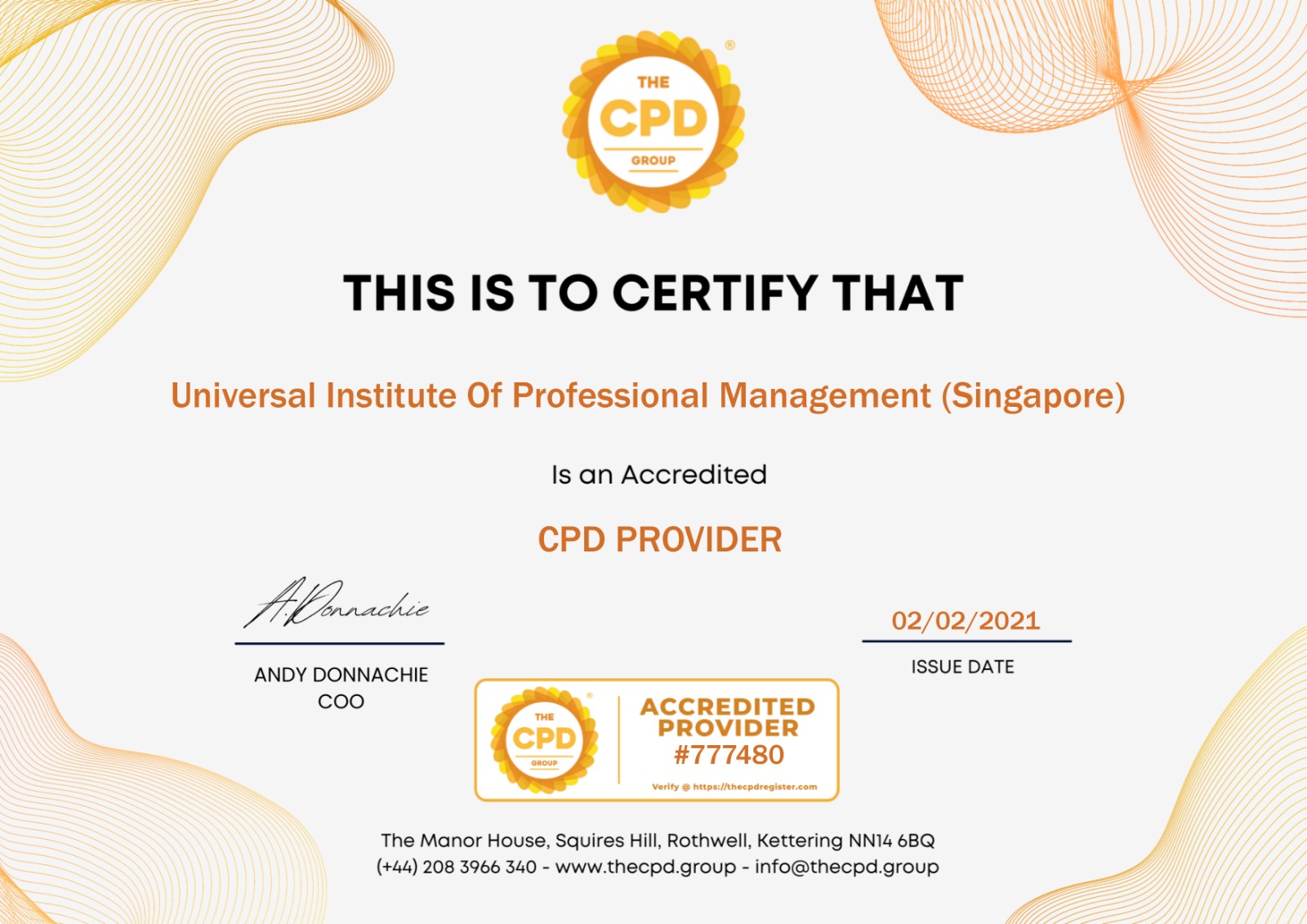 CPD Certification UIPM Academy